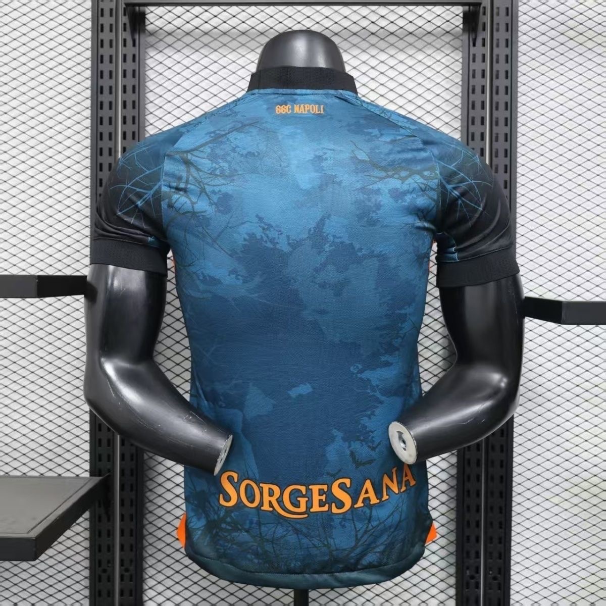 Napoli 2025/26 Special Edition Player Version Jersey – Blue Forest Pattern EA7 Authentic Kit