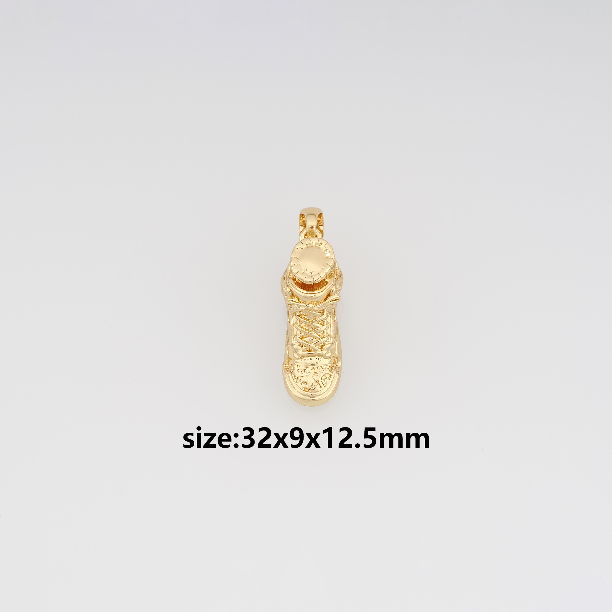 Dainty Shoe Pendant,18K Gold Filled Sneaker Charm Earrings Necklace for DIY Jewelry Making Supply