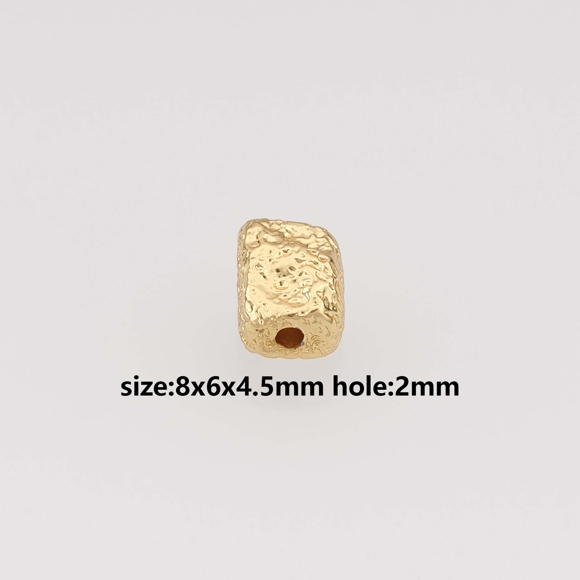 10Pcs 18K Gold Filled Geometric Spacer Beads,Geometric Bead for Bracelet Jewelry Necklace Making Supply