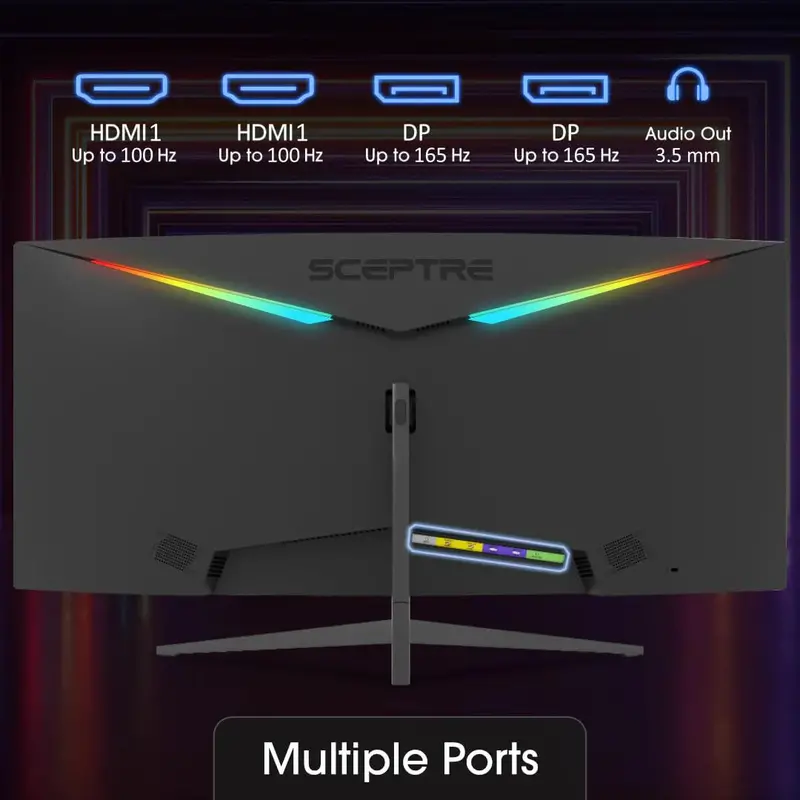 Sceptre 34-Inch Ultrawide Curved WQHD Monitor – 165Hz Refresh Rate