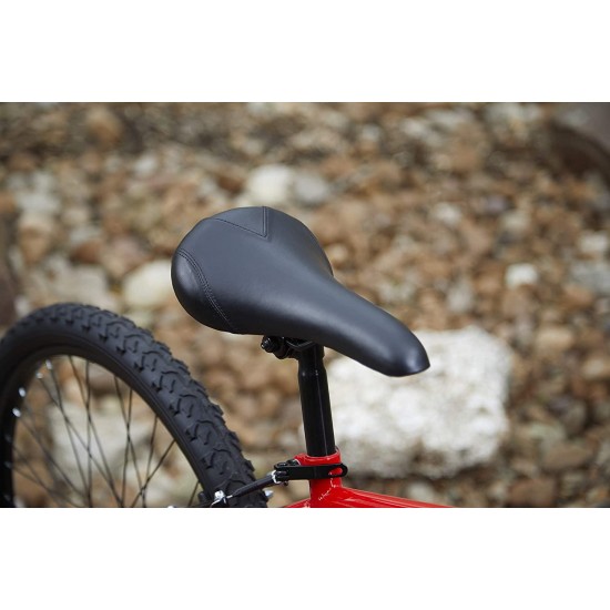 Hardtail Mountain Bike, Stone Mountain 24-26 inch 21-Speed, Lightweight, Gloss Red (74808)