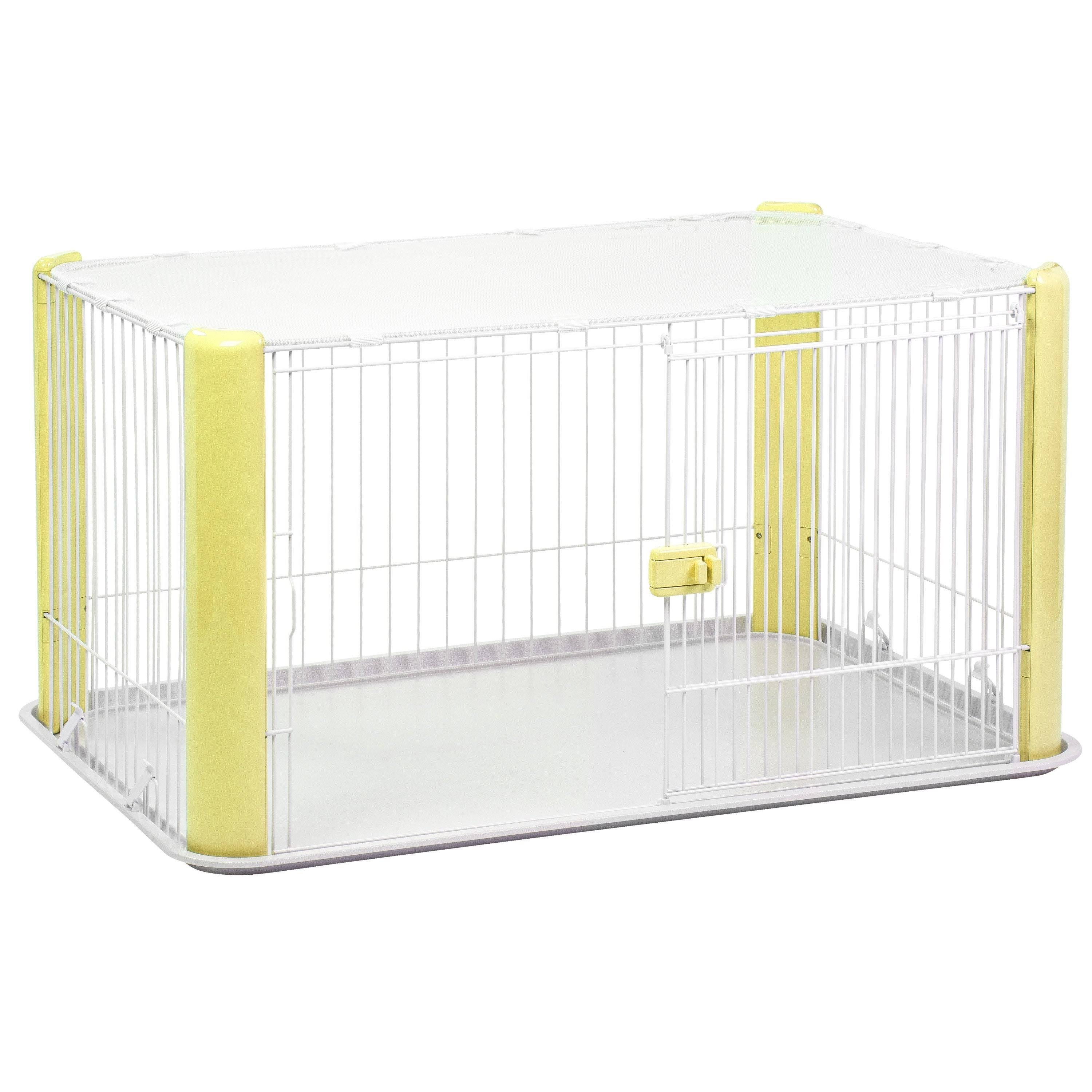 Iris Large Wire Pet Play Pen with Roof Green