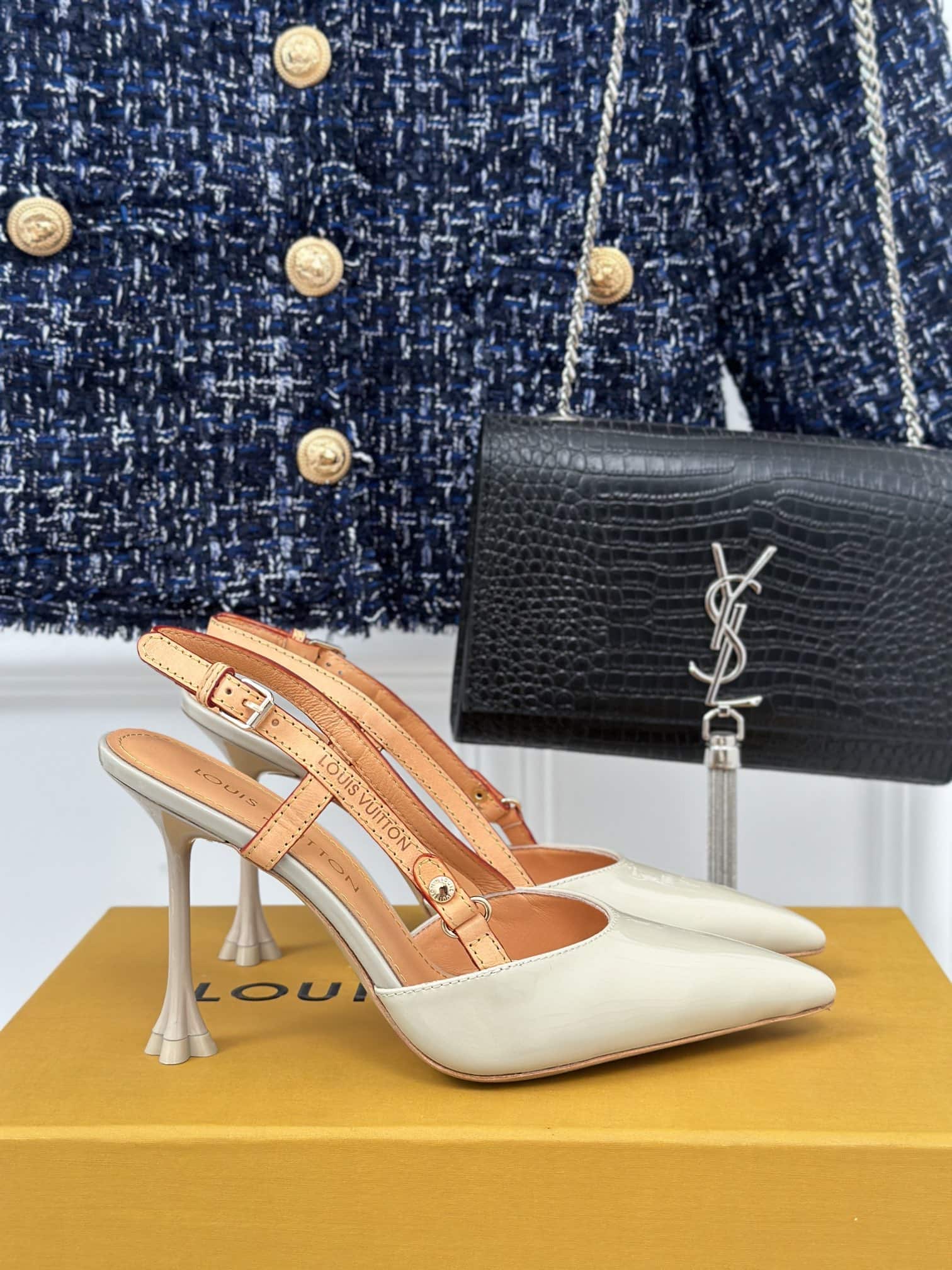 Louis Vuitton Blossom Slingback Pump Beige 1Ac8E0