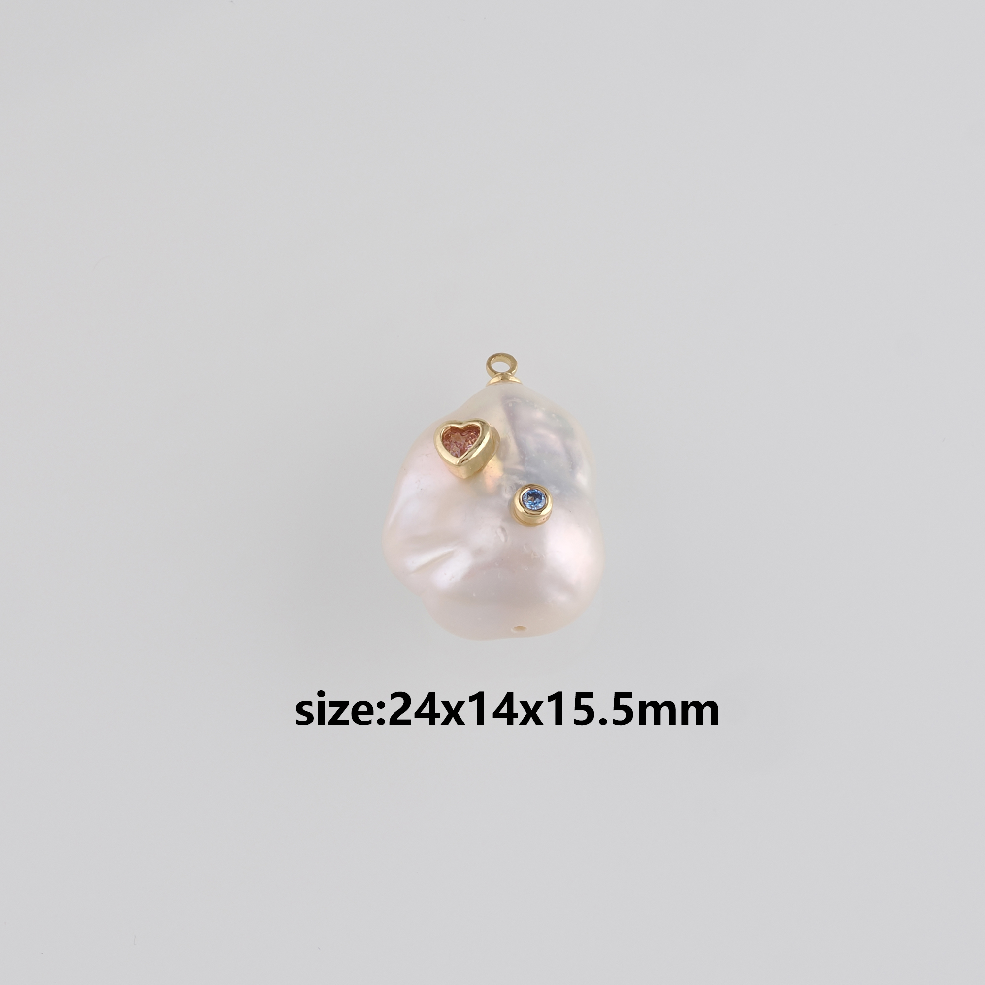 18K Gold Filled Pearl Pendant,Pearl Charm Earrings Necklace for DIY Jewelry Making Supply