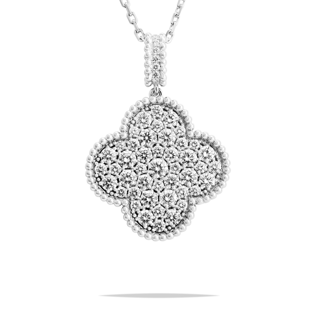 Van Cleef & Arpels Magic Alhambra Necklace 18K White Gold Diamond VCARO49000