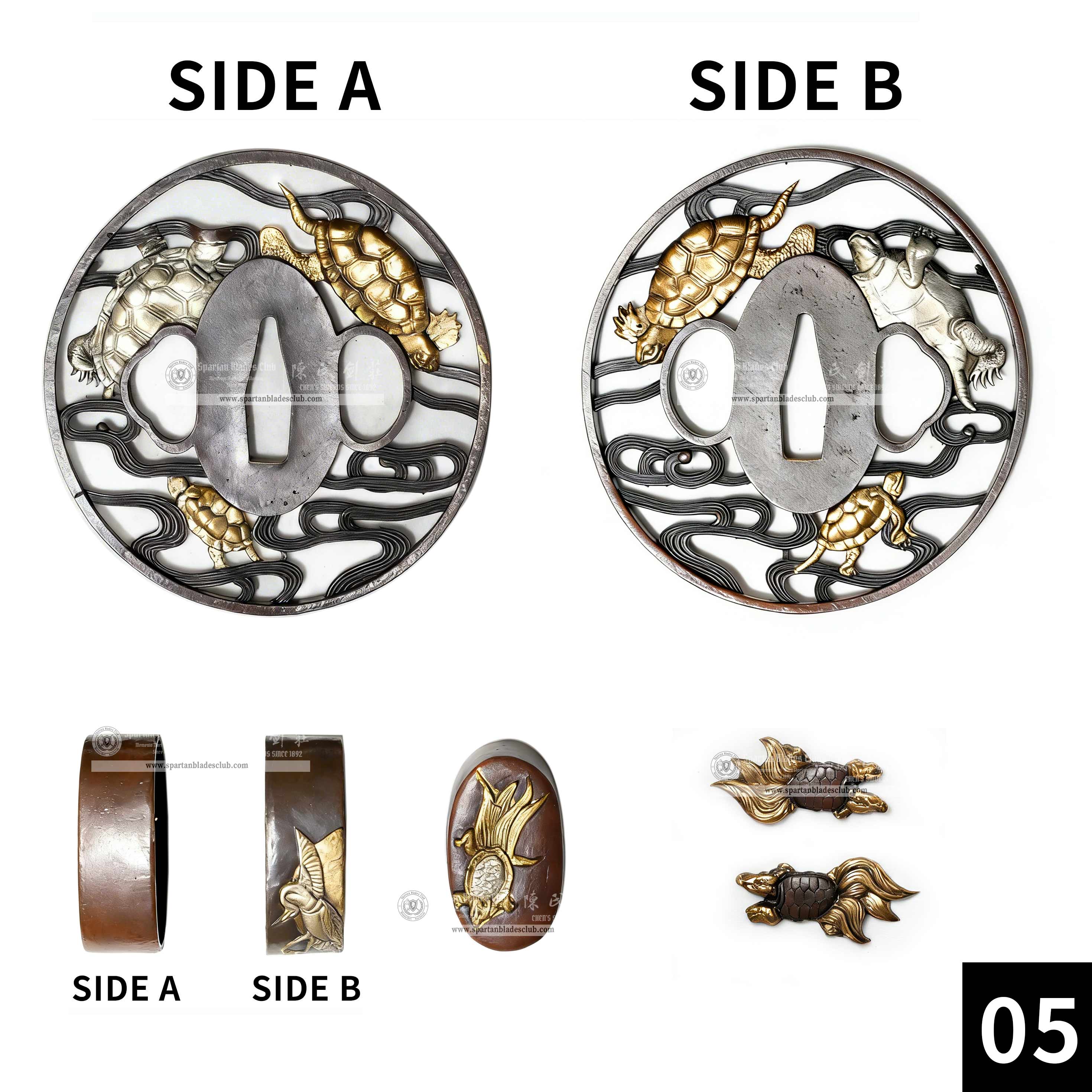 Custom Your Katana | Animal | Complete Set Fittings (Brass Gilded) | Spartan Blades Club | CHEN'S SWORDS 1892 - Spartan Blades Club - 陳氏劍莊1892