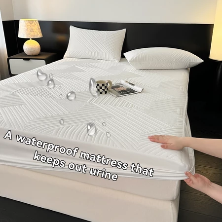 Queen Mattress Protector BedSheet Queen/King/Sing Size Fitted Waterproof Non-Slip Bedsheet Ready Stock