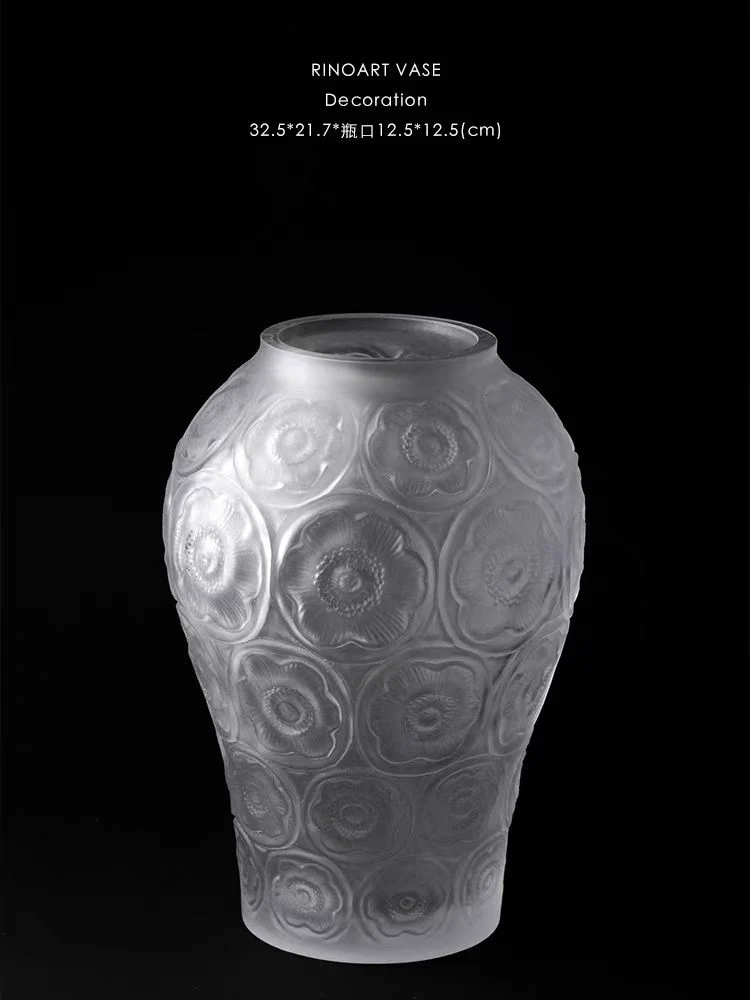 DC185 - Frosted Embossed Crystal Glass! French L@lique 