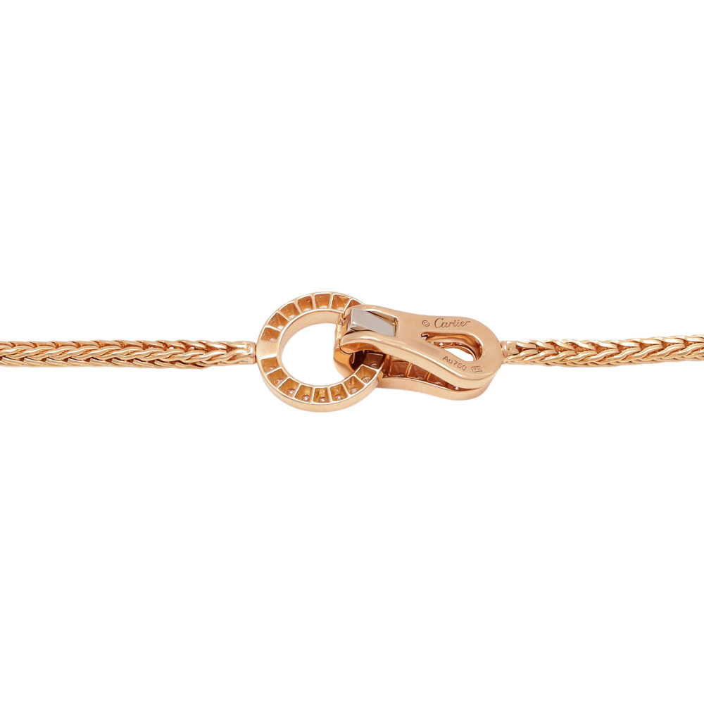 Cartier Agraf Necklace 18K Rose Gold Diamond