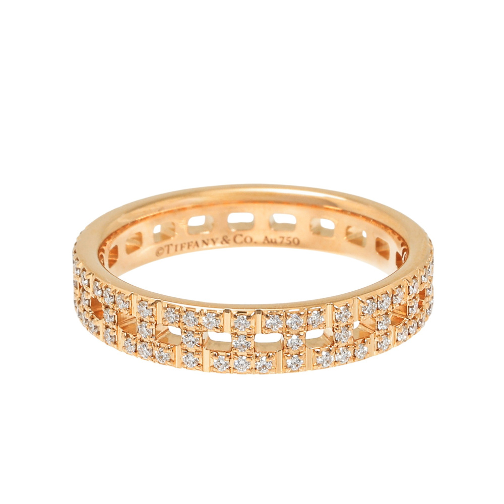 Tiffany & Co. Tiffany T Ring 18K Rose Gold Diamond 67456394