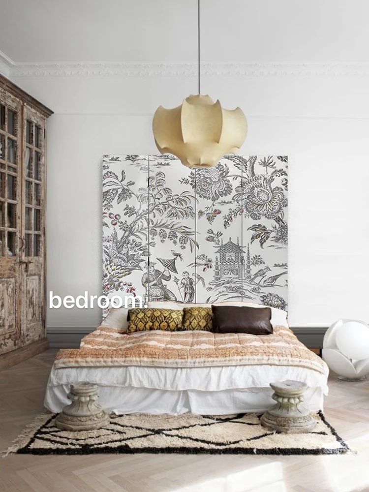 YA009 - COCO Lady Art Lacquered Wood French Screen 