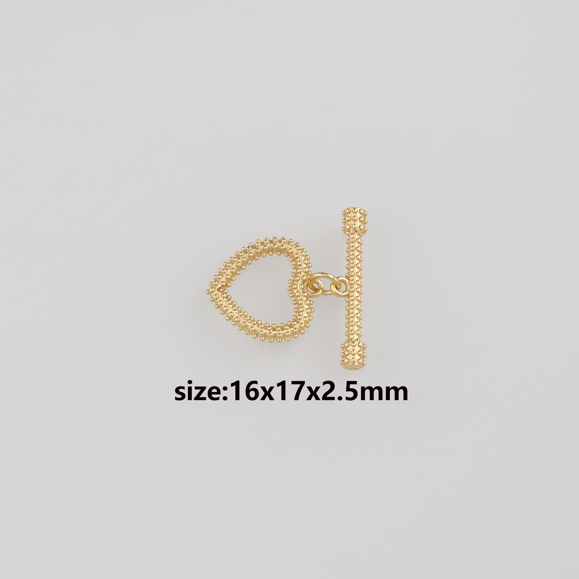 18K Gold Filled OT Clasp,Heart OT Clasp Bracelet Necklace for DIY Jewelry Finding Necklace Bracelet