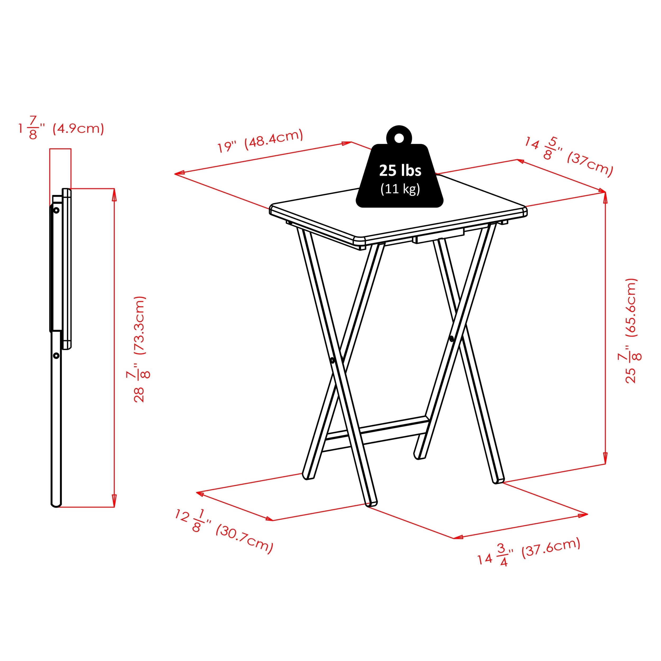 Alex 5-PC Snack Table Set Natural
