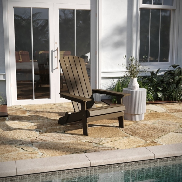 AllWeather Poly Resin Folding Adirondack Chair