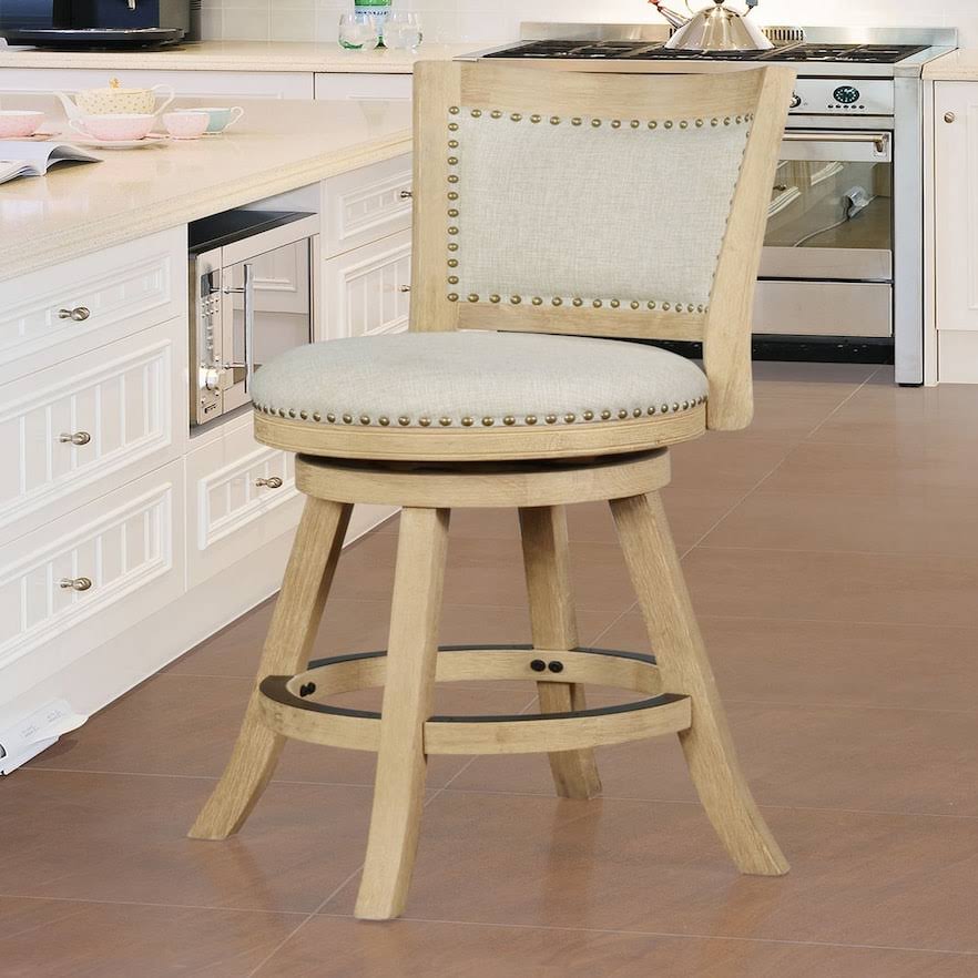 Linon Sydnee Natural Counter Stool