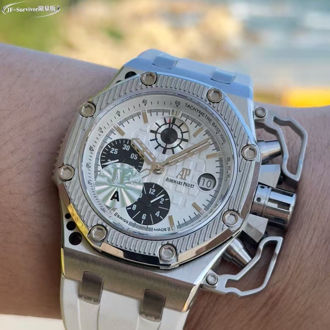 AP Royal Oak Offshore Survivor Limited Edition White case white dial