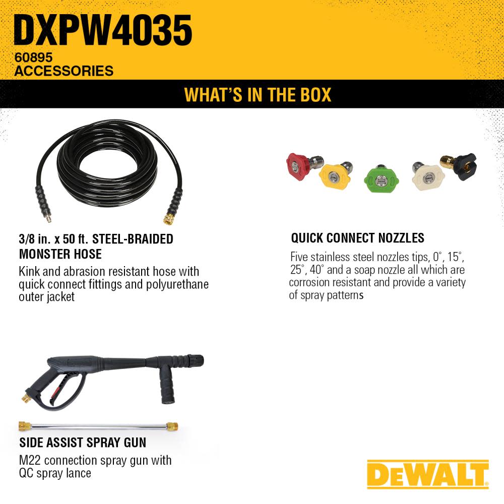 DEWALT Professional Gas Pressure Washer 4000 PSI at 35 GPM with AAA Triplex Plunger Pump Cold Water 49 State