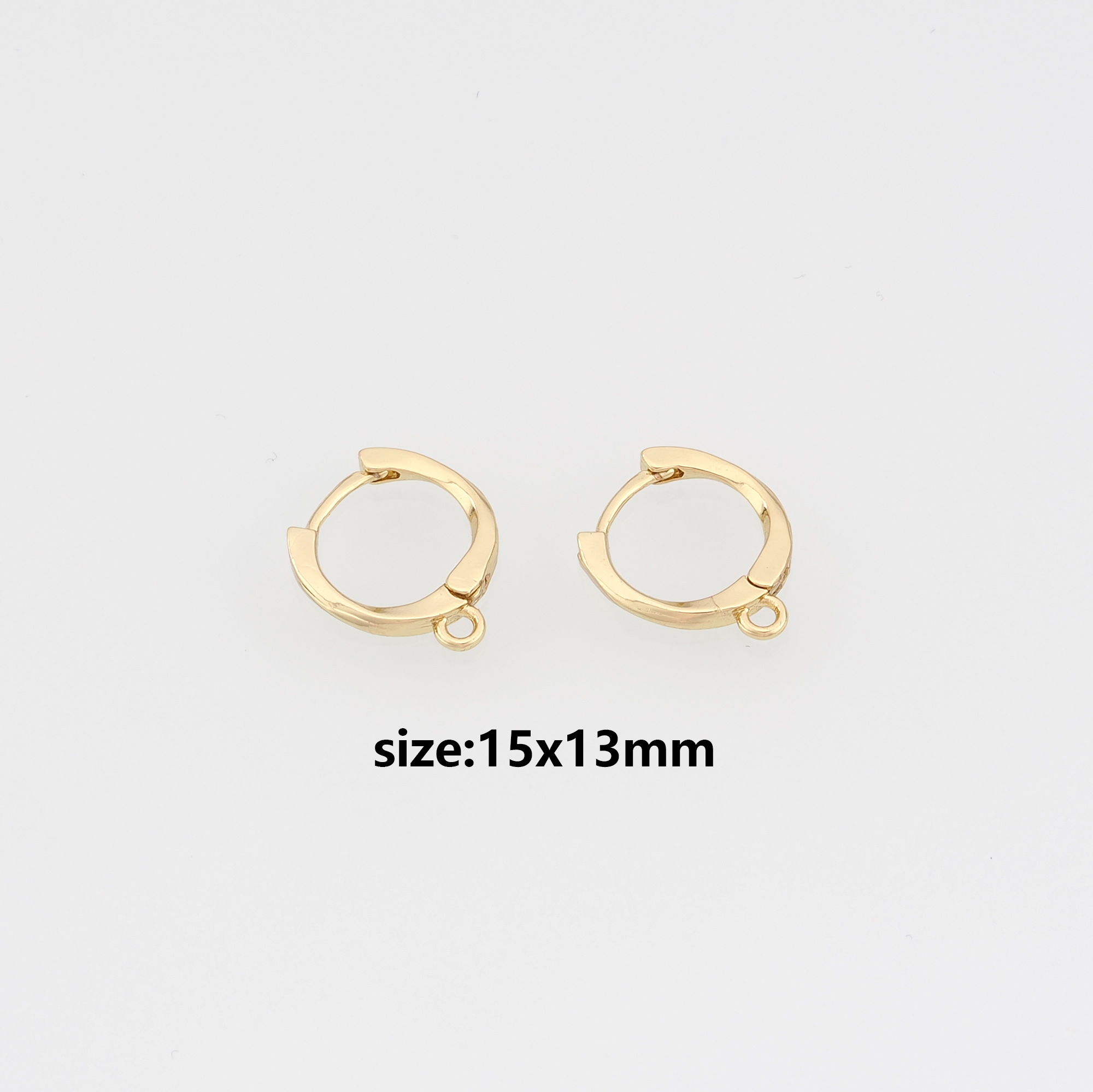 18K Gold Filled Round Hoop Earrings,Dainty Hoops Huggie,DIY Jewelry Making Supply