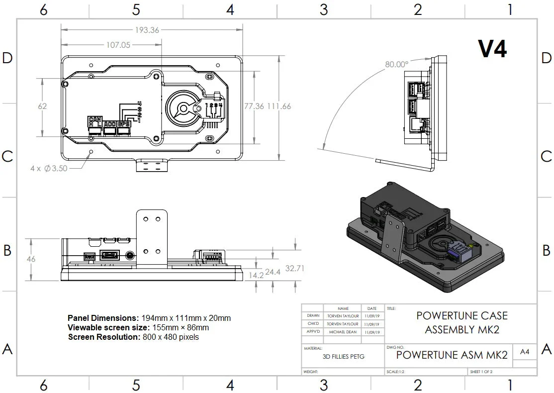 Powertune Digital Dash V5