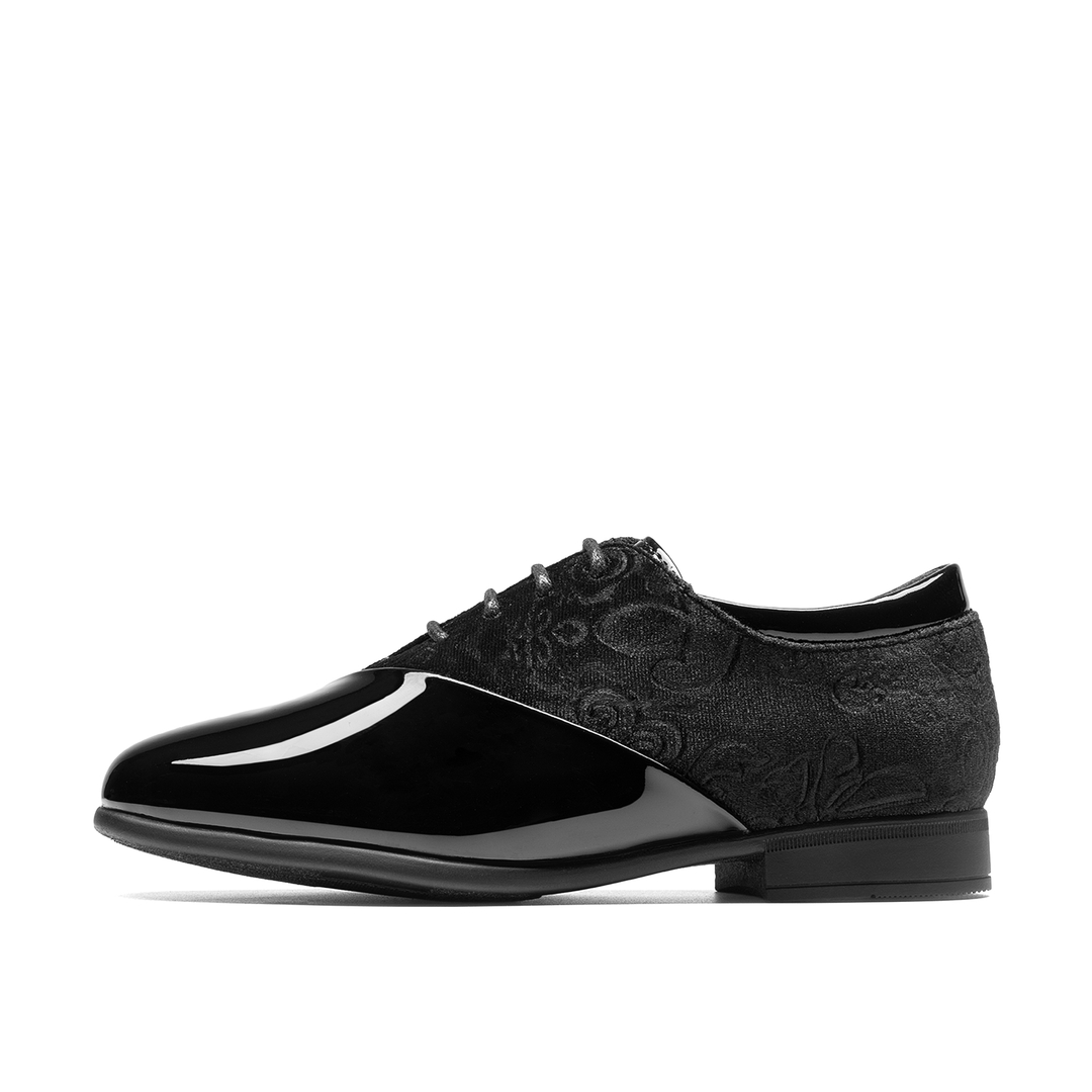 Boys Dress Shoes Formal Patent Velvet Tuxedo Oxford Shoes