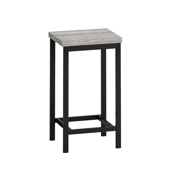4 Pcs Kitchen Dining Table Set with 1 Table and 3 Stools,Hanging Stool Design,60.24