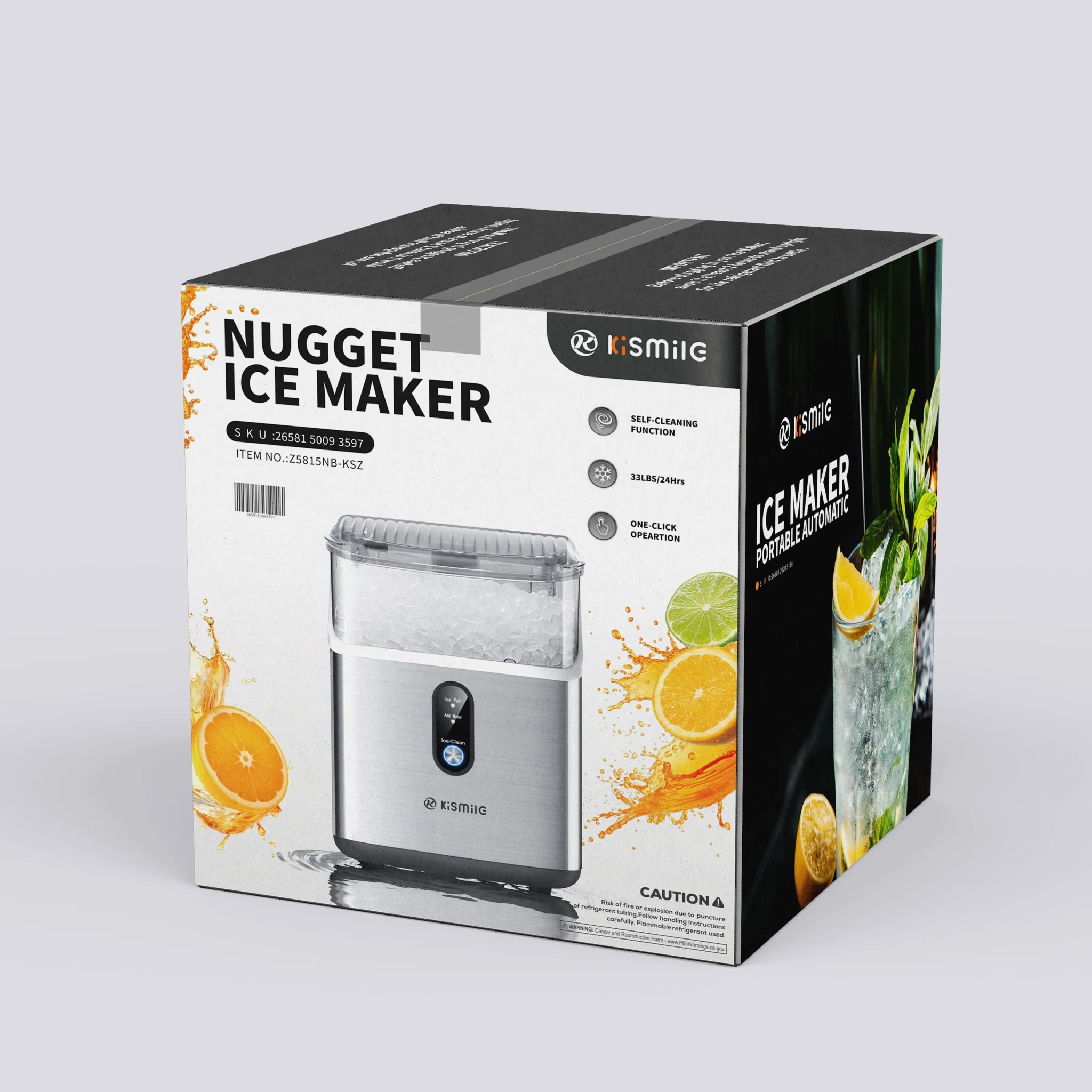 Kismile Nugget Countertop Ice Maker Z5815NB