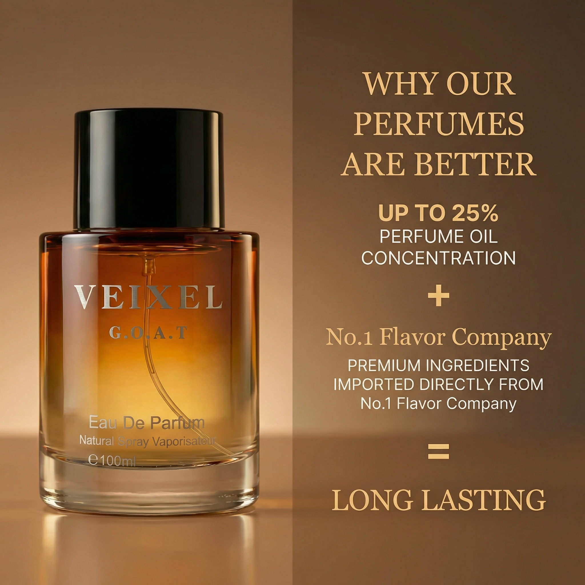 VEIXEL Charming Men’s Cologne – Fresh Clean Masculine Fragrance | Long Lasting Woody Scent | 100ml