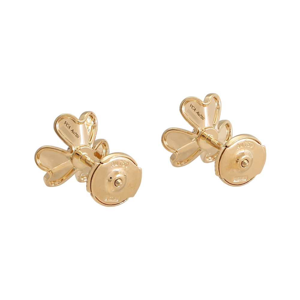 Van Cleef & Arpels Frivole Earrings 18K Yellow Gold VCARPOJ300