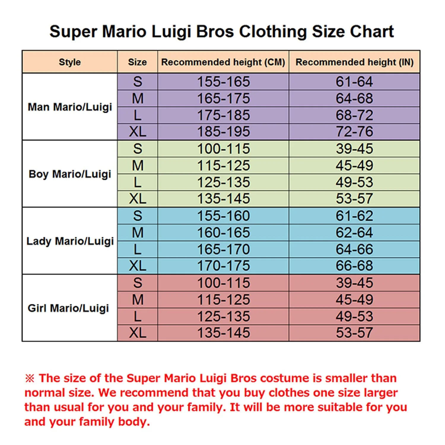 Men Women Kids Super Mario and Luigi Bros Fancy Plumber Halloween Costume Great accessory for fancy dress parties, festivals and carnivals