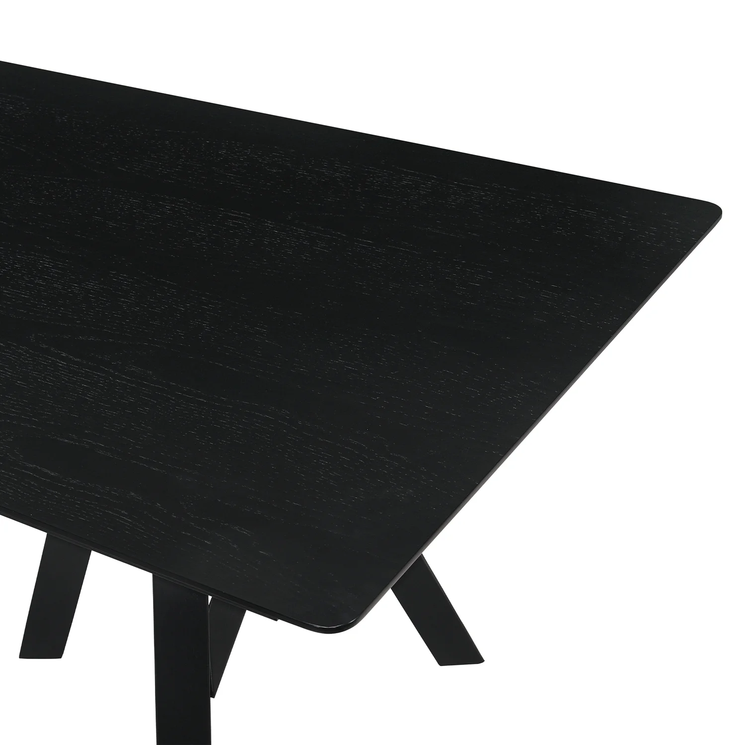 Armen Living Cortina Rowan 5PC Wood Dining Table and Chair Set in Black/Gray