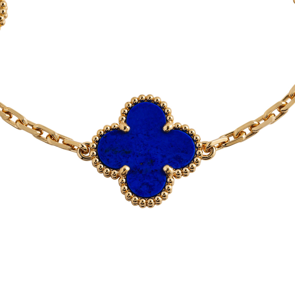 Van Cleef & Arpels Vintage Alhambra 5 Motifs Bracelet 18K Yellow Gold VCARP2LN00