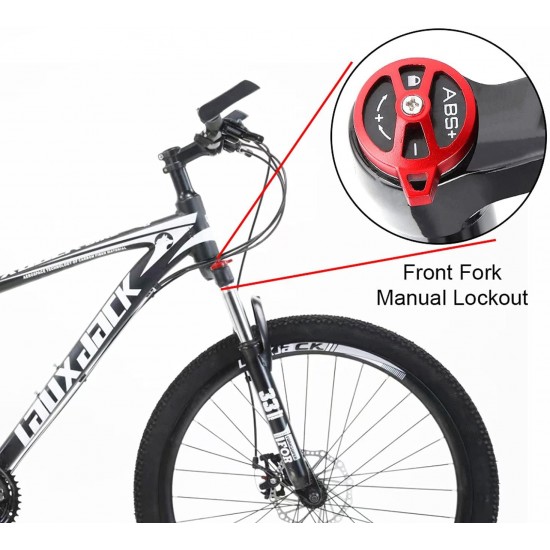Mens Mountain Bike 27.5-Inch Wheels, Alumiunm Frame, 21 Speed Thumb Shifter, Front Suspension, Dual Disc Brakes Women Adult Bicycles White-Black w/mudguards, Bike Lock, Air Pump