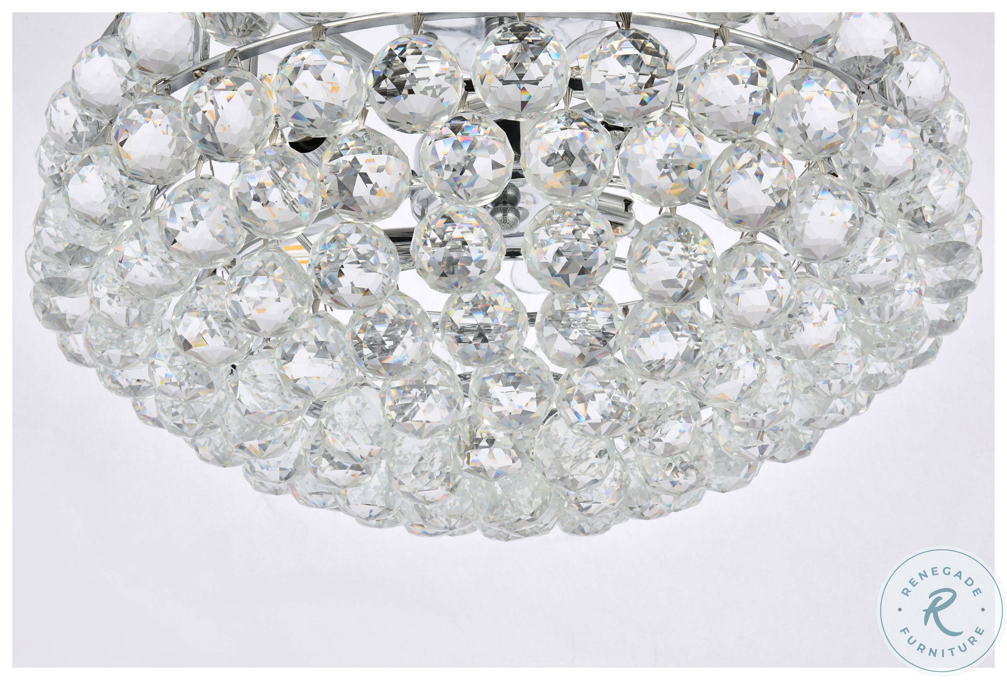 Elegant Lighting 1107F20C Savannah 20 inch Flush Mount in Chrome