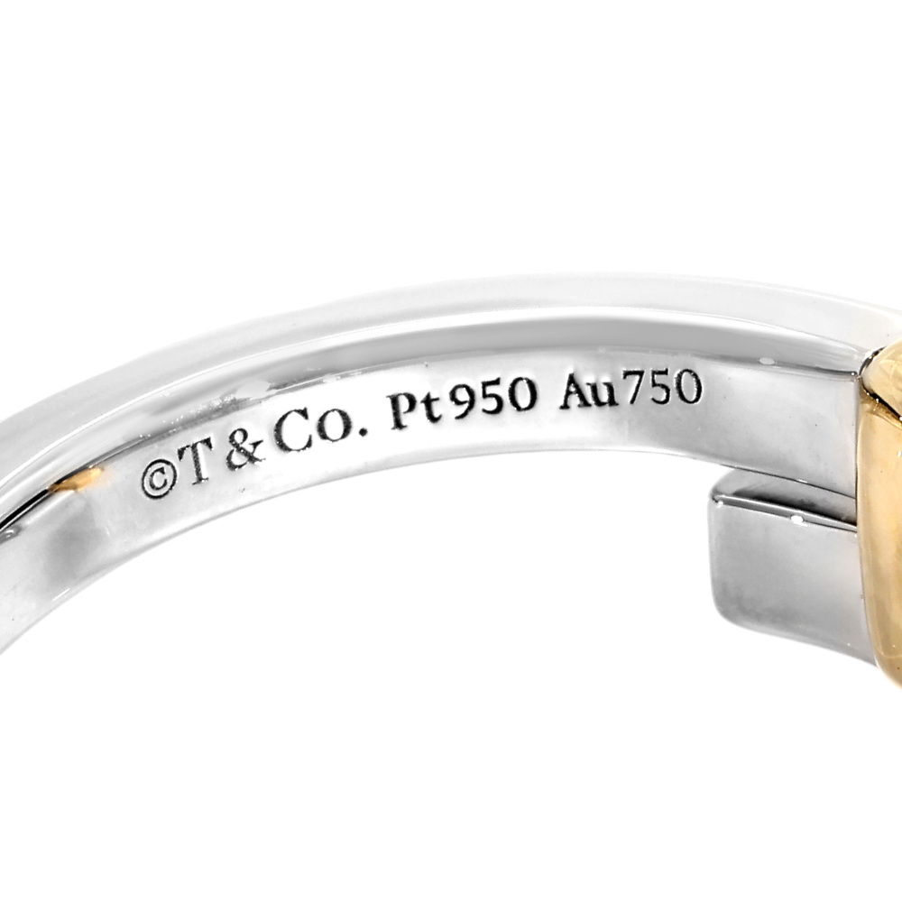 Tiffany & Co. Edge Bypass Ring Platinum & 18K Yellow Gold Diamond