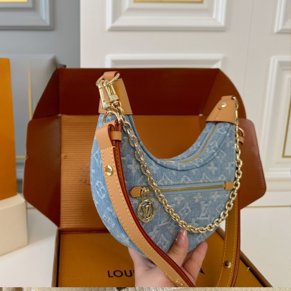 Louis Vuitton LV By The Pool Loop Denim Blue 9.1 Inches M24846