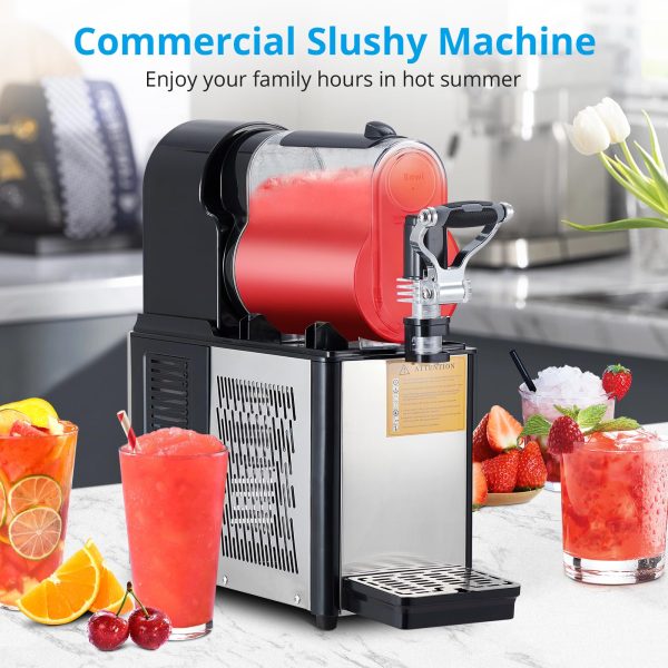 2026 Commercial Slushie Machine 3L Stainless Steel Self-Cleaning Slushy Maker for Frozen Drinks,Snow Melting Ideal for Home, Shop,Restaurant