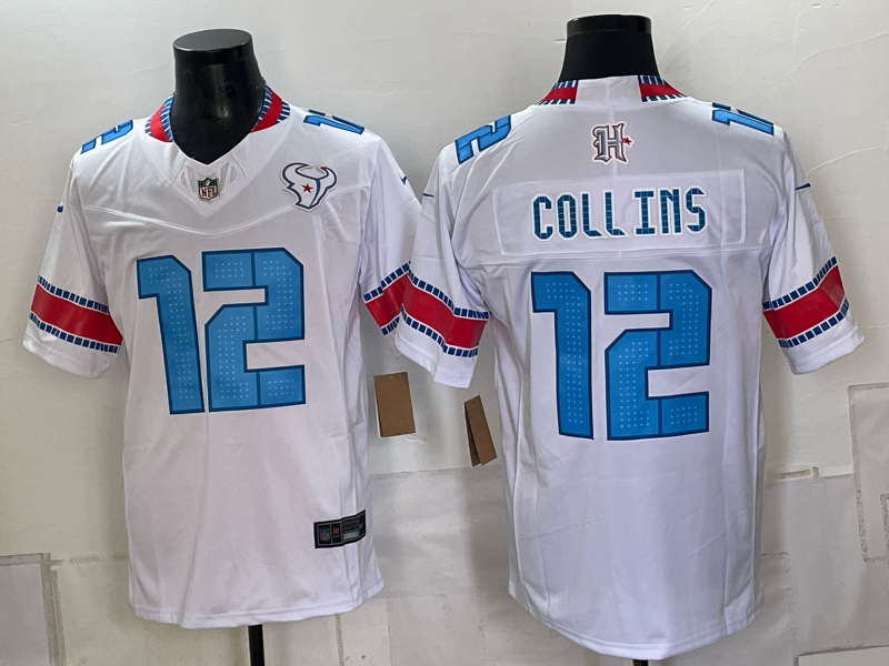 Men's Houston Texans Nico Collins #12 White 2026 Rivalries Collection Game Jersey