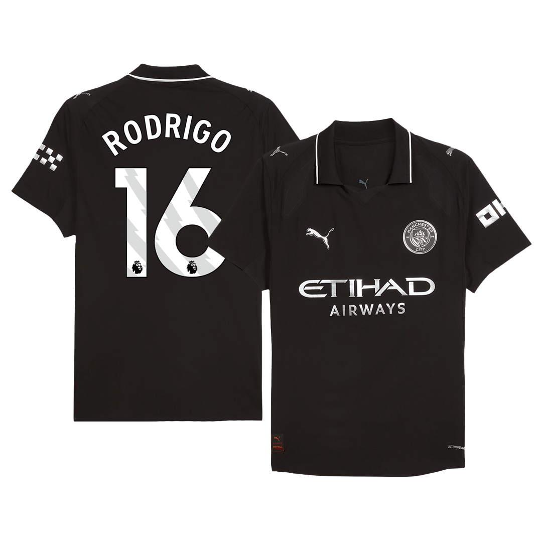 RODRIGO #16 Manchester City Away Player Version Jersey 2025/26