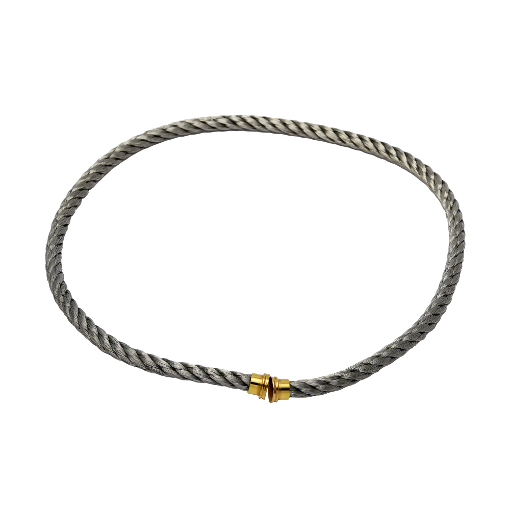 FRED Cable Lm Stainless Steel Size 16 2 Companies Accessory 18K Yellow Gold & Stainless Steel 6B0207