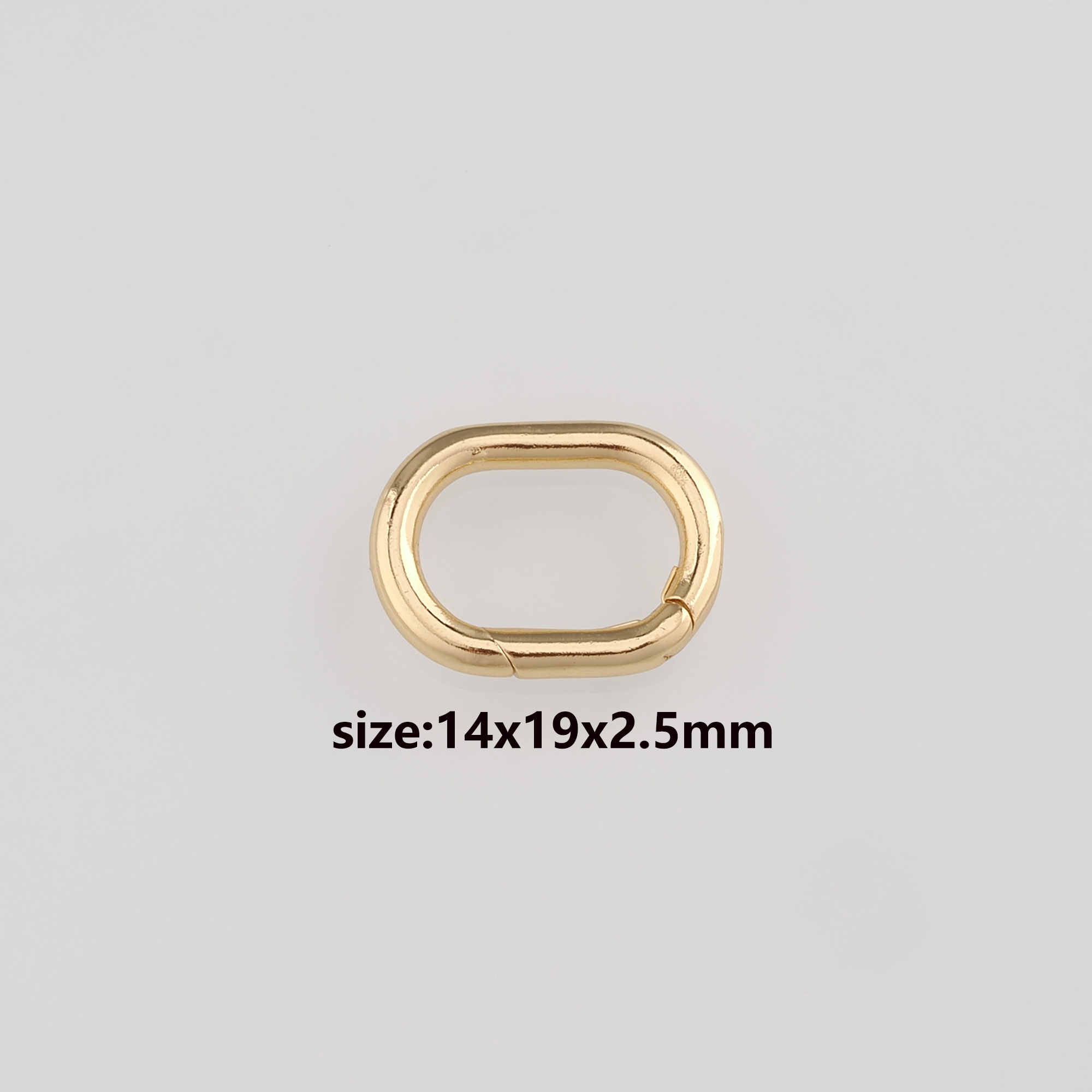 18K Gold Filled Oval Carabiner Clasp,Snap Buckle Bracelet Necklace for DIY Jewelry Finding Necklace Bracelet