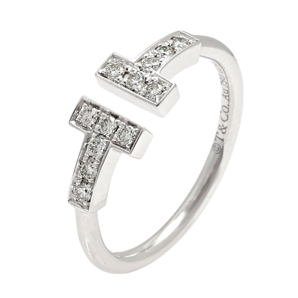 Tiffany & Co. Tiffany T Diamond Wire Ring 18K White Gold 60147237