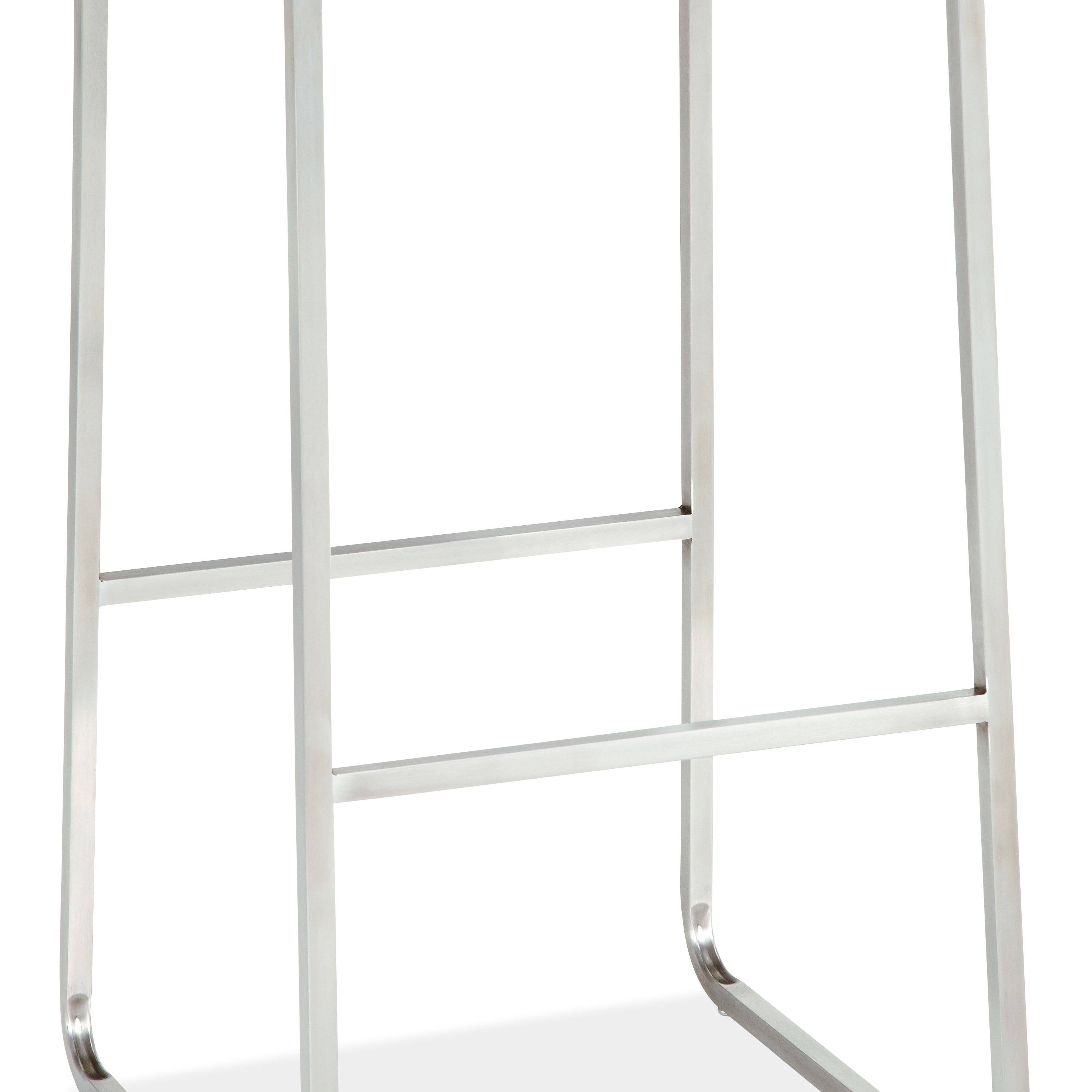 Room u0026 Board | Modern Collins Bar Stool in Pistel Leather in White w/ Tangerine Frame