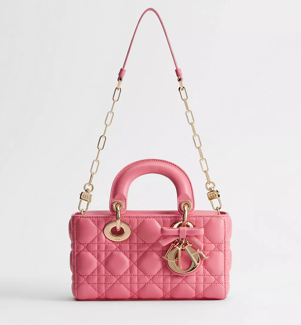 Dior Mini Lady D-Joy Bag Fraise Cannage Lambskin