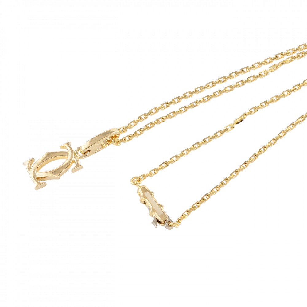 Cartier 2C Necklace C Do Charm 18K Yellow Gold
