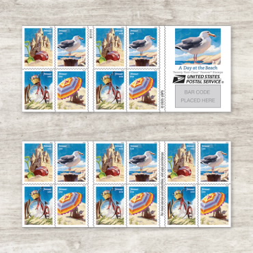 A Day at the Beach Stamps - USPS