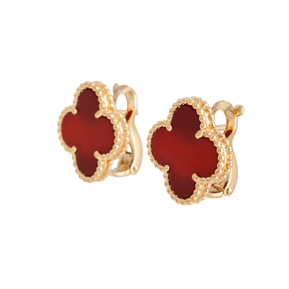 Van Cleef & Arpels Vintage Alhambra Earrings 18K Yellow Gold VCARD40400