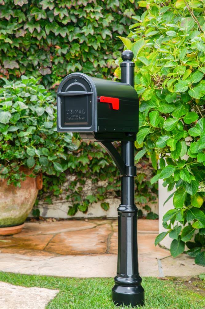 Architectural Mailboxes 7900-2B-R Mapleton Post Mount Mailbox Black