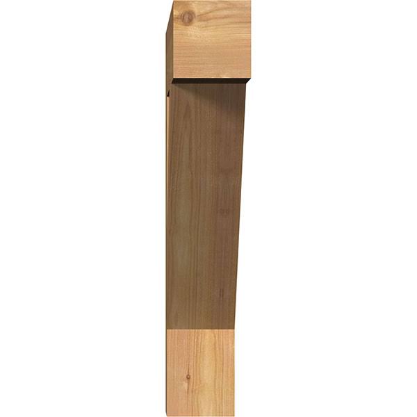 Ekena Millwork BKT04X20X20TRA05SWR 3 1/2x22W x 20x22D x 20x22H Traditional Block Smooth BRACKET, Western Red Cedar