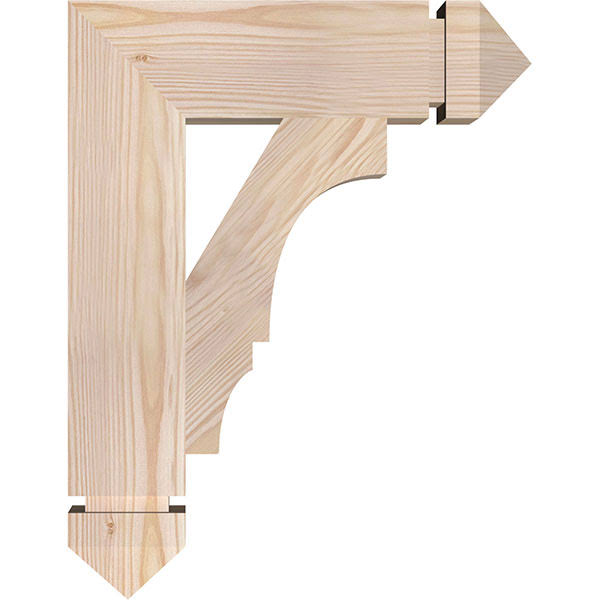 3 1/2x22W x 14x22D x 18x22H Balboa Arts u0026 Crafts Smooth BRACKET, Douglas Fir