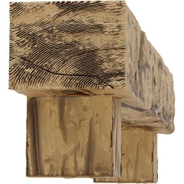 4x22H x 8x22D x 60x22W Riverwood Faux Wood Fireplace Mantel Kit w/ Alamo Corbels, Natural Pine